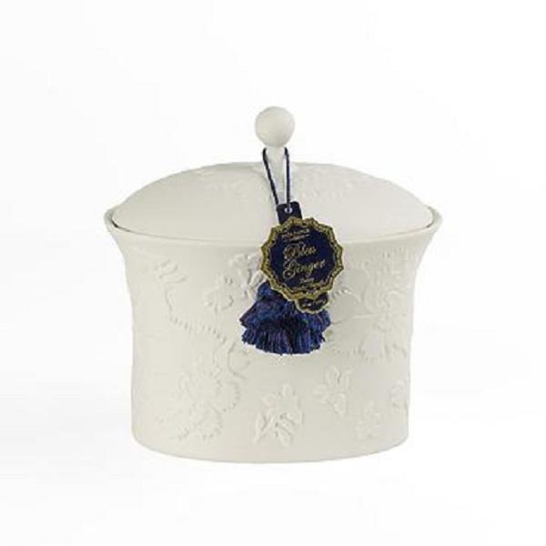 Seda France Bleu et Blanc Two - Wick Ceramic Candle Bleu Ginger 22oz - A Secret Admirer