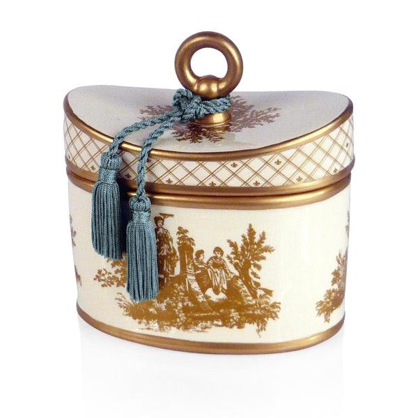 Seda France Classic Toile 2 - Wick Candle Ceramic French Tulip 22oz(Cream) - A Secret Admirer