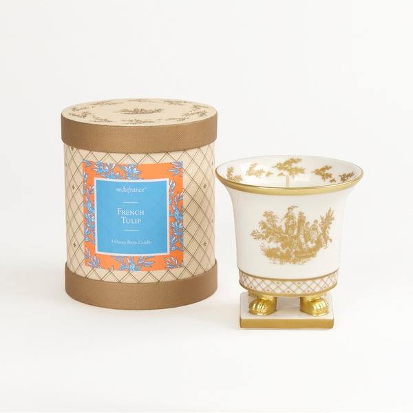 Seda France Classic Toile Ceramic Petite Candle French Tulip 5 oz - A Secret Admirer