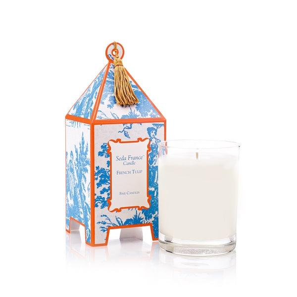 Seda France Classic Toile Pagoda Box Candle French Tulip 10 OZ - A Secret Admirer