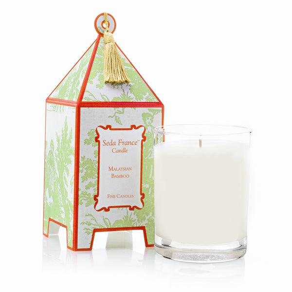 Seda France Classic Toile Pagoda Box Candle Malaysian Bamboo 10oz - A Secret Admirer