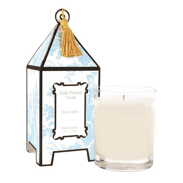 Seda France Classic Toile Pagoda Box Candle Sel de Mer 10oz - A Secret Admirer