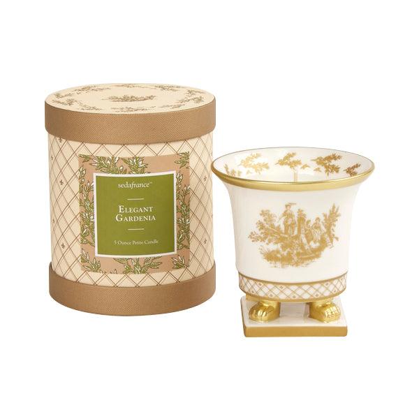 Seda France Classic Toile Petite Ceramic Candle Elegant Gardenia 5oz - A Secret Admirer