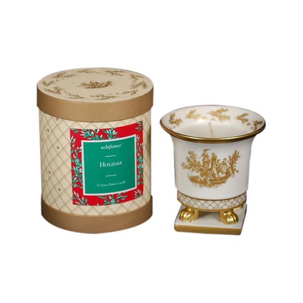 Seda France Toile Holiday Ceramic Petite Candle 5oz - A Secret Admirer
