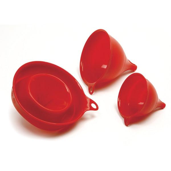 SILICONE FUNNEL SET, 3PCS, RED - A Secret Admirer