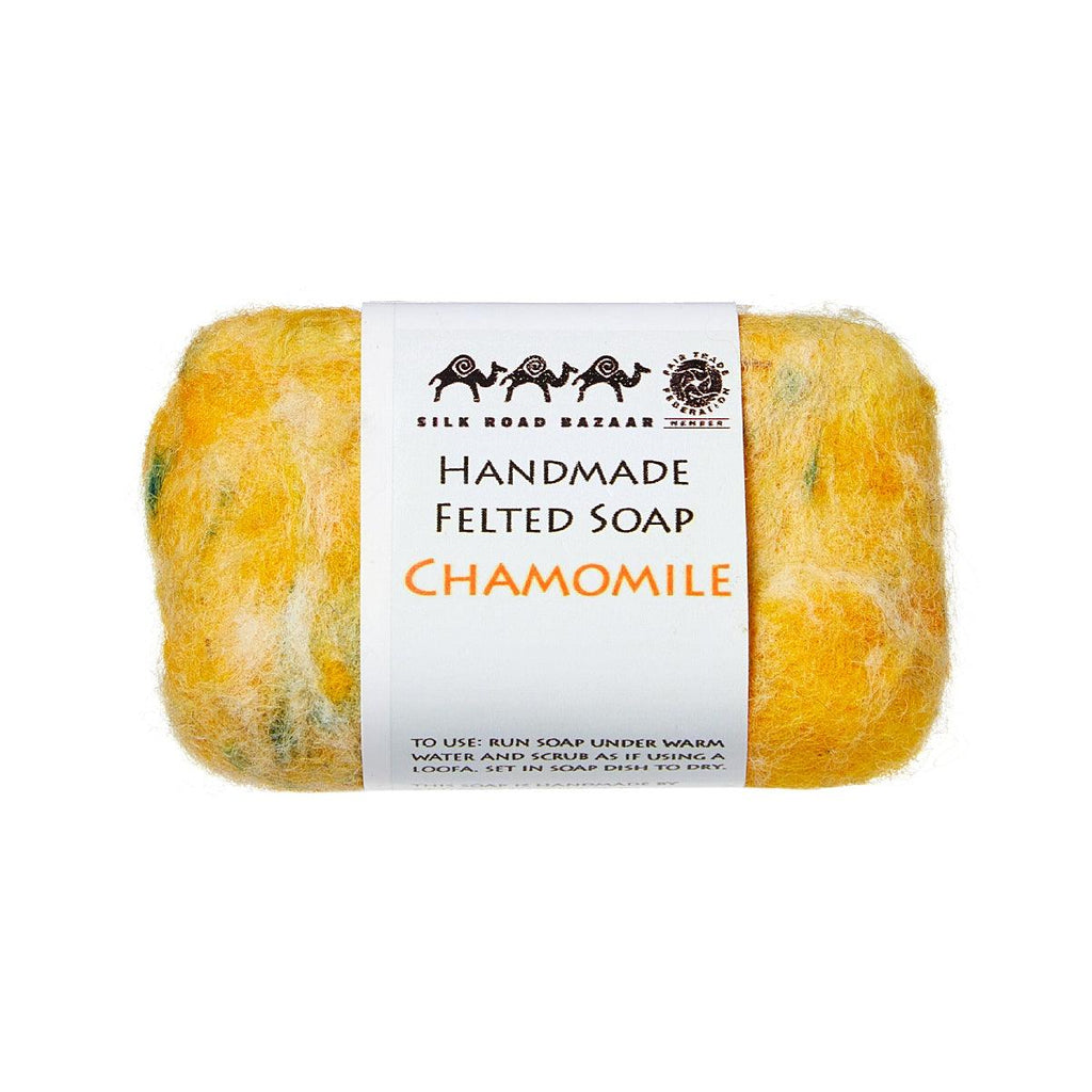 Silk Road Bazaar Chamomile felted Soap - A Secret Admirer