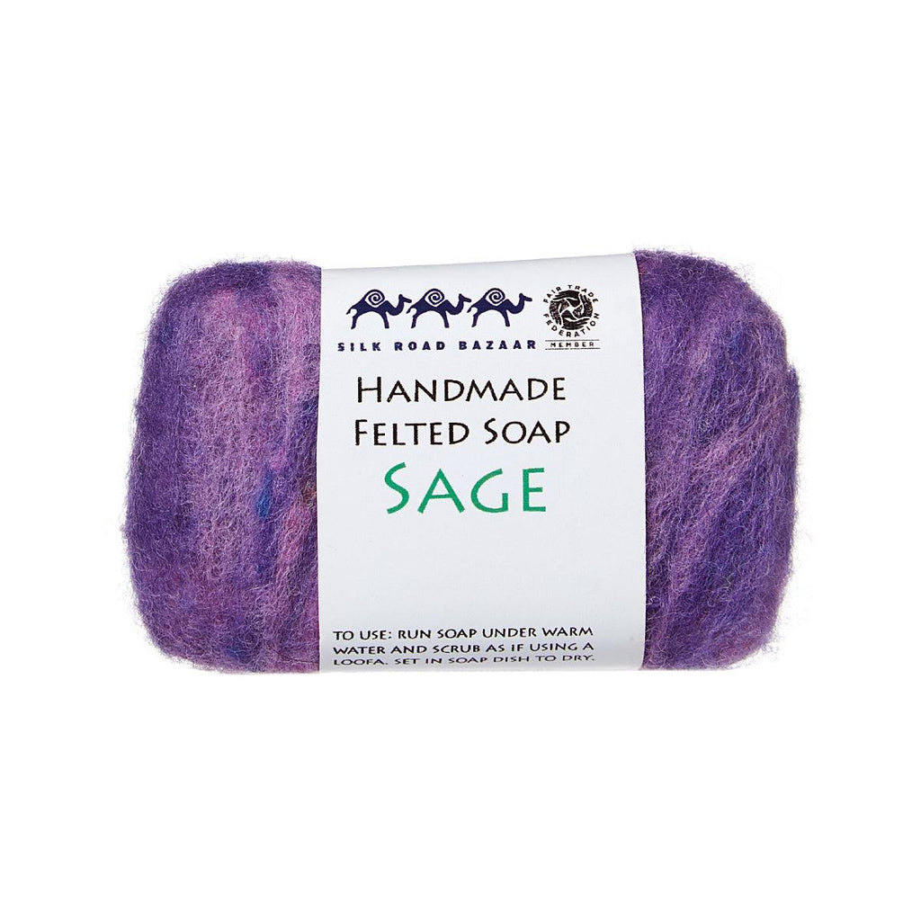 Silk Road Bazaar Sage felted Soap - A Secret Admirer
