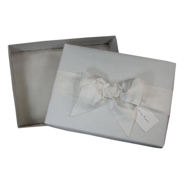 Simply Elegant White Dupioni Silk Memory Box Bridal or Christening Memories - A Secret Admirer
