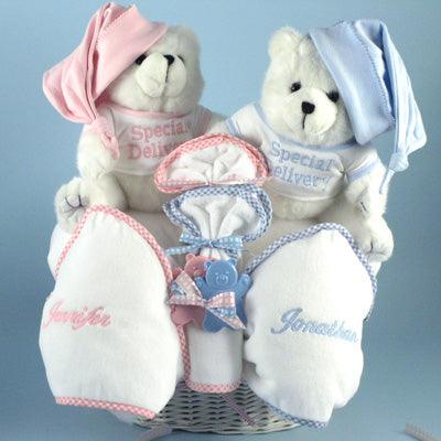 Special Delivery Baby Gift Basket Gift For Twins - A Secret Admirer