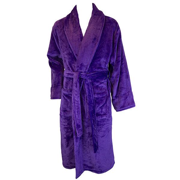 Terrytown Tahoe Microfleece Shawl Collar Robe Purple - A Secret Admirer