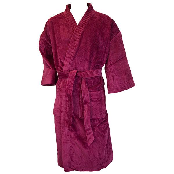 Terrytown Terry Velour Kimono Robes Burgandy - A Secret Admirer