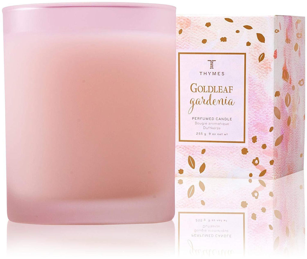 Thymes Goldleaf Gardenia Poured Candle 9oz - A Secret Admirer