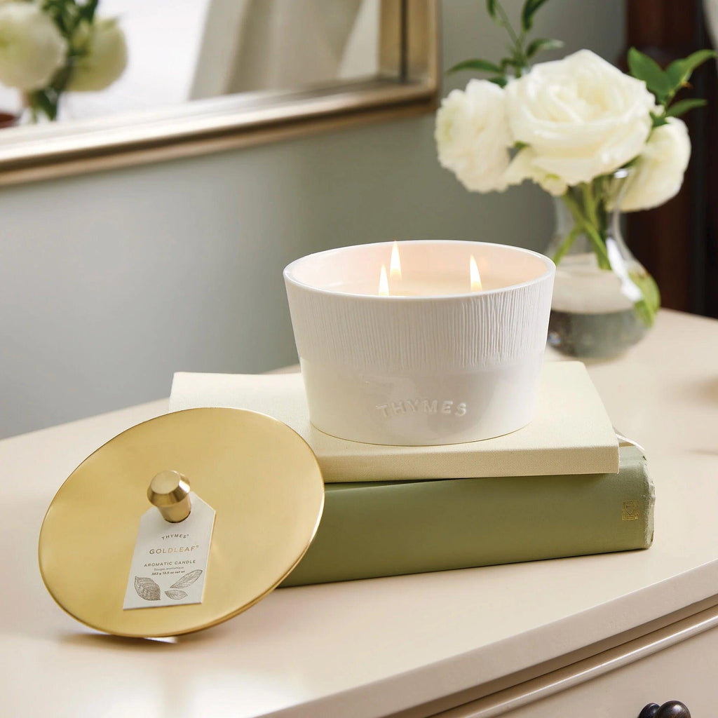 Thymes Goldleaf Statement 3 - Wick Candle - A Secret Admirer