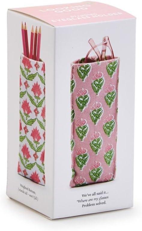 Two's Company "Looking Good Floral Print Weighted Eyeglasses Holder, Assorted 3 Patterns - A Secret Admirer