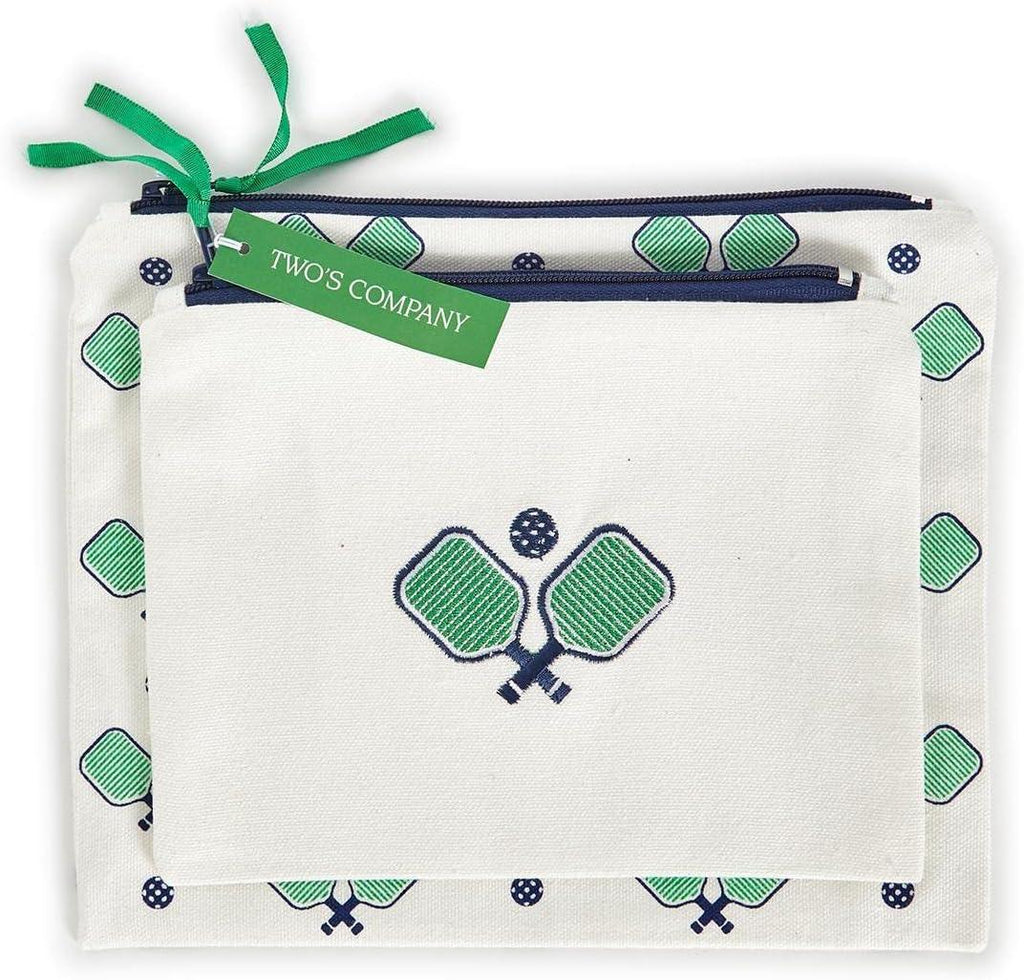 Two's Company Pickleball Assorted 2 Colors Multipurpose Pouches, 2 Styles per Set - A Secret Admirer