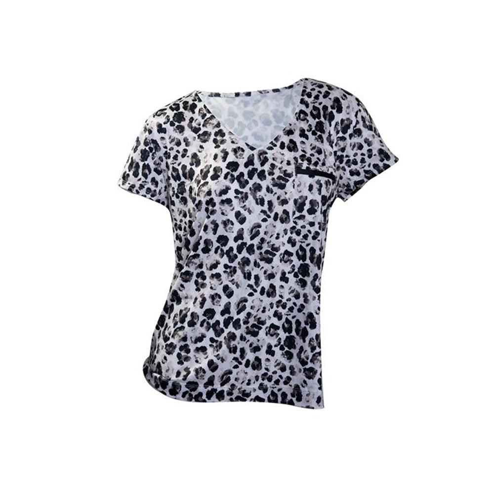 Uptown Leopard V - Neck Pocket Top - Small - A Secret Admirer