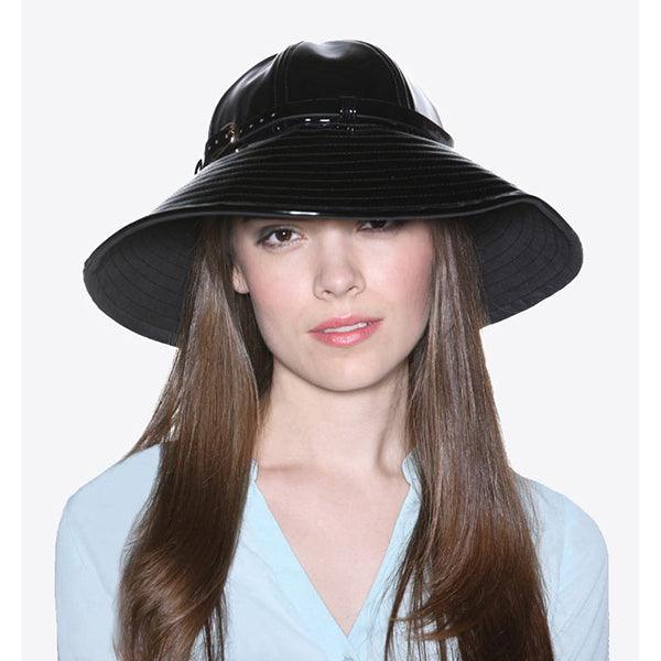 Vinrella Black Patent Rain/Sun Hat - A Secret Admirer