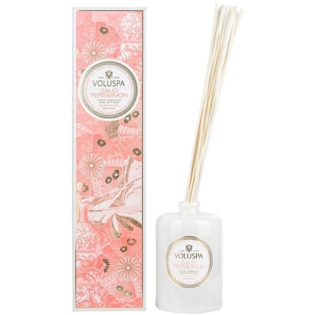 Voluspa Fragrant Oil Embossed Diffuser, Saijo Persimmon, 6 oz - A Secret Admirer