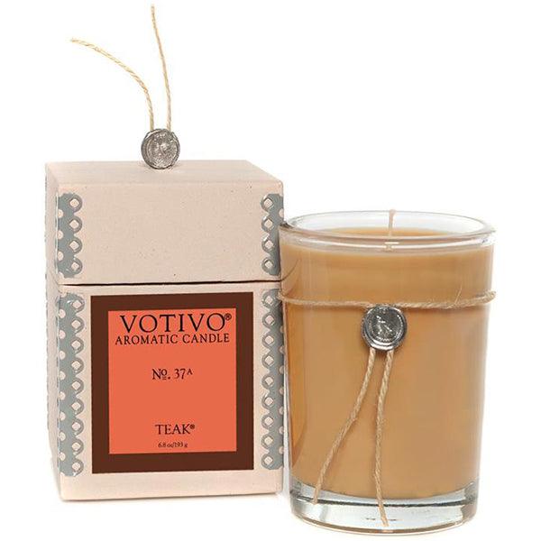 Votivo Aromatic Candle Teak 6.8oz - A Secret Admirer