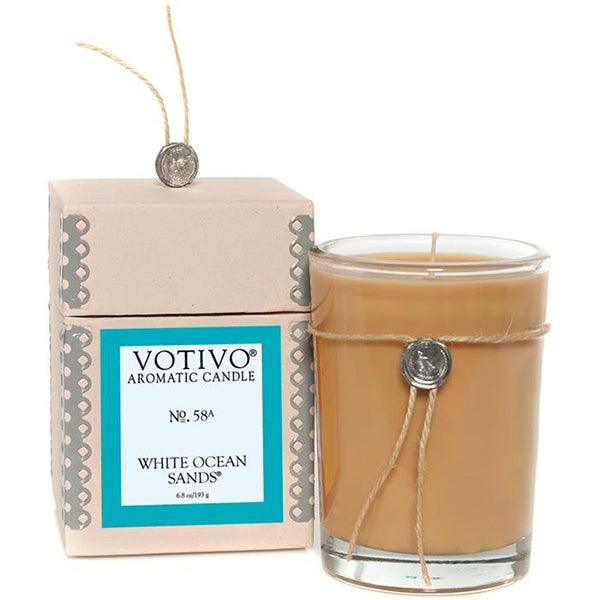 Votivo Aromatic Candle White Ocean Sands 6.8oz - A Secret Admirer