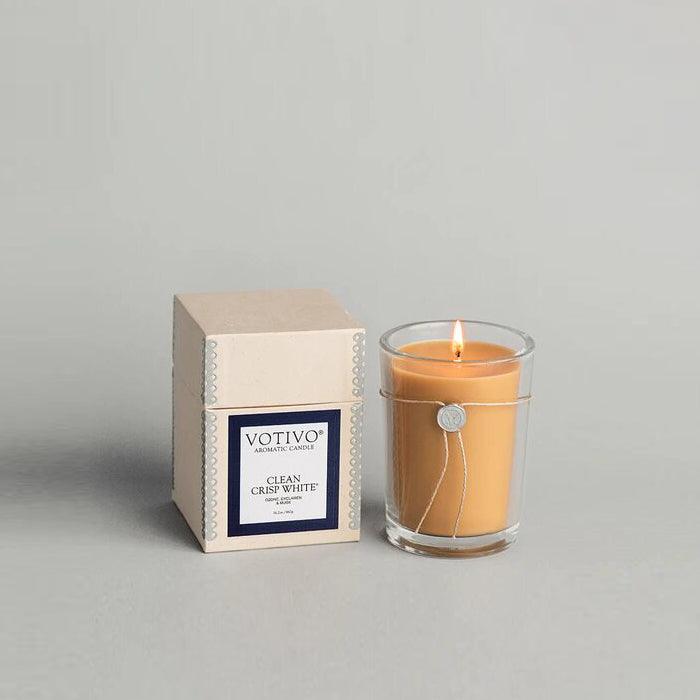 Votivo Aromatic Large Candle Clean Crisp White - A Secret Admirer