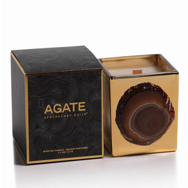 Zodax Apothecary Agate Guild Scented Candle Jar Mangosteen 7.7oz - A Secret Admirer