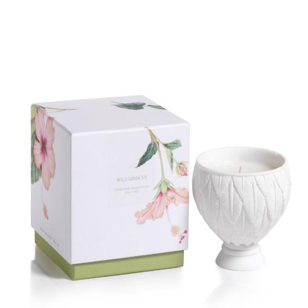 Zodax Apothecary Guild Sandstone Candle Cup Wild Hibiscus 6.6oz - A Secret Admirer