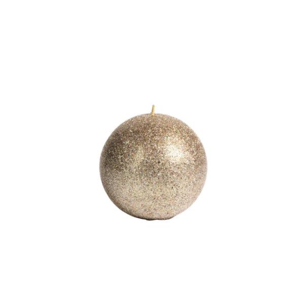 Zodax Gold Glitter Ball Candle Medium - A Secret Admirer