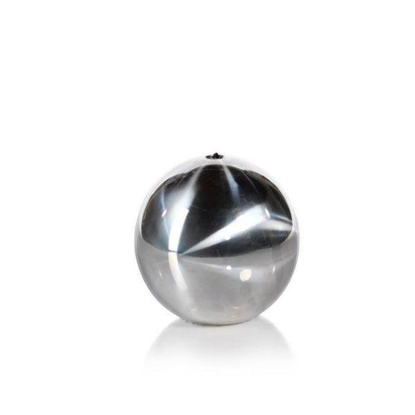 Zodax Metallic Titanium Ball Candle Large 4.75" - A Secret Admirer